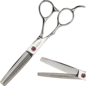 Kadeřnické nůžky Kadeřnické efilační nůžky na sestříhání vlasů 6,0 pro leváky Silver N632-PD