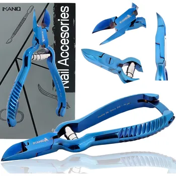 Nůžky na nehty pro tlusté zarostlé nehty stříhací kleště na kůžičky manikúra salon SPA IM-915-5,5-BLUE