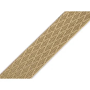 Oboustranný popruh lesklý šíře 38 mm, barva 2 přírodní stř.