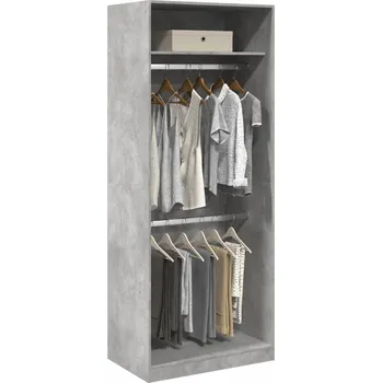 Šatní skříň vidaXL Šatní skříň 80 x 50 x 200 cm kompozitní dřevo [3307799] Barva: Betonová šedá