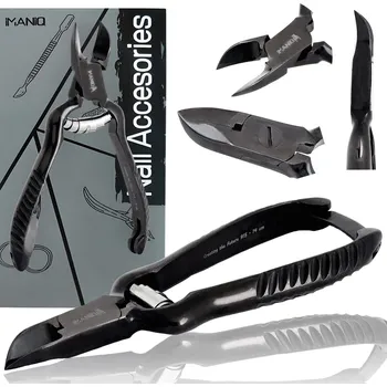 Nůžky na nehty pro tlusté zarostlé nehty stříhací kleště na kůžičky manikúra salon SPA IM-915-5,5-BLACK