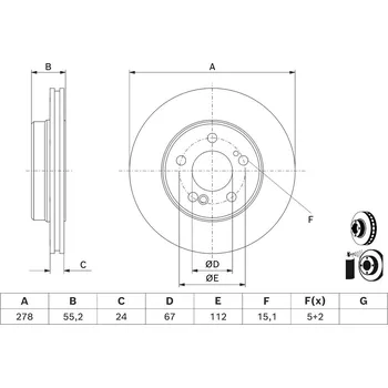 Brzdový kotouč Brzdový kotouč BOSCH 0 986 479 D60
