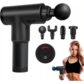 Masážní přístroj Masážní Přístroj na tělo Retoo S091 černý, akumulátorový, 24 W, 4 nástavce