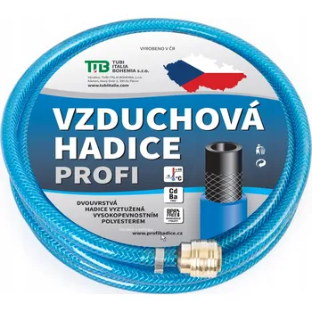 Příslušenství ke kompresoru Vzduchová hadice s rychlospojkami průhledná 6x12 mm - 5 m