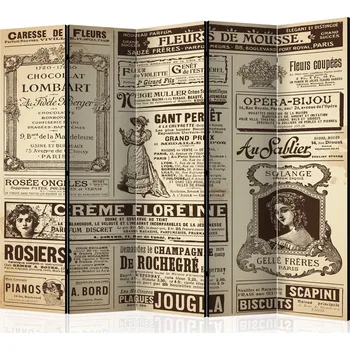 Paraván Paraván - Vintage časopisy II Velikost: 225x172 cm, Provedení: Oboustranný