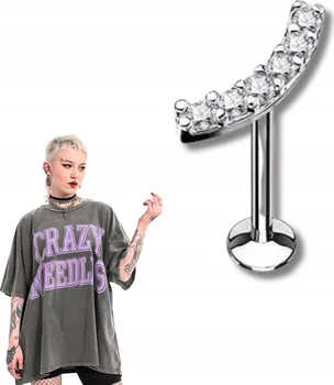 Náušnice Náušnice na chrupavku - zirkony helix tragus 1,2/6