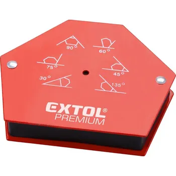 Úhloměr Magnet-úhelník svařovací, 30°-45°-60°-75°-90°-135°, nosnost do 22kg EXTOL PREMIUM