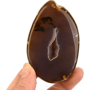 Přírodní kámen Geoda s dutinou z hnědého achátu 177g (Brazílie)