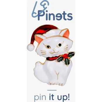 Brož Pinets Bílý Kocourek Brož Ozdoba