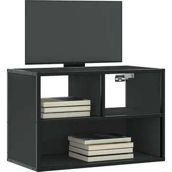 Televizní stolek vidaXL TV skříňka 60 x 31 x 39,5 cm kompozitní dřevo a kov [848916] Barva: Černá