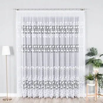 Obraz Záclona žakárová, vzor 004164, výška 230 cm, barva bílá.