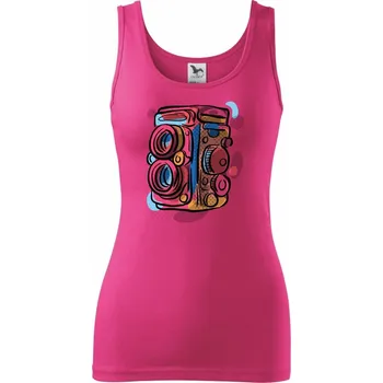 Dámské tričko Foťák barevný - dvě čočky - Dámské tílko - XL ( Purpurová )