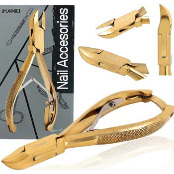 Nůžky na nehty pro tlusté zarostlé nehty stříhací kleště na kůžičky manikúra salon SPA IM-916-5,5-GOLD