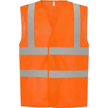 pracovní vesta Yoko Vesta HVW120 Hi-Vis, síťovaná, výstražná COT79W120zv904-hi vis oran XL Oranžová fluorescent