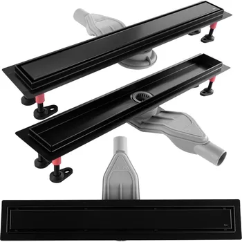 Odvodňovací žlab REA - Lineární sprchový žlab Neox Superflow černá 90 REA-G7808