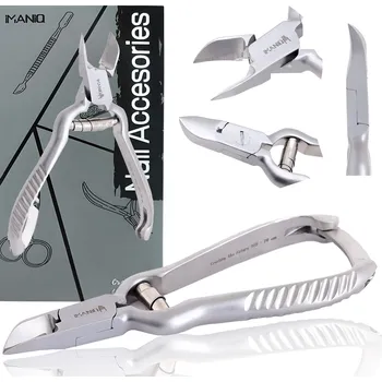 Nůžky na nehty pro tlusté zarostlé nehty stříhací kleště na kůžičky manikúra salon SPA IM-915-5,5-SLV-MAT