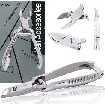 Nůžky na nehty pro tlusté zarostlé nehty stříhací kleště na kůžičky manikúra salon SPA IM-915-5,5-SLV-POL