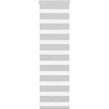 Stavebniny vidaXL Zebra roleta 50x150 cm šířka látky 45,9cm polyester [4014745] Barva: světle šedá