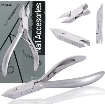 Nůžky na nehty pro tlusté zarostlé nehty stříhací kleště na kůžičky manikúra salon SPA IM-917-4,5-SLV-MAT