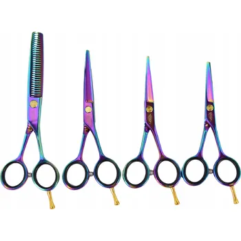 Kadeřnické nůžky Sada kadeřnických nůžek a efilačních nůžek 4,0 4,5 5,5 Quatros Multicolor ZNS-408
