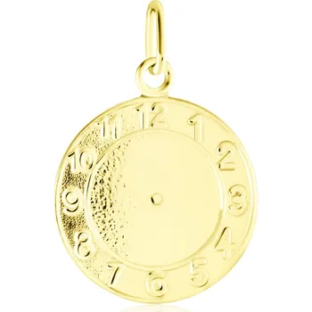 Přívěsek GEMMAX Zlaté Křtící hodiny vhodné k porytí – zlatý šperk ryzosti 585/1000 v Dárkovém balení s Certifikátem GBPYN-03043