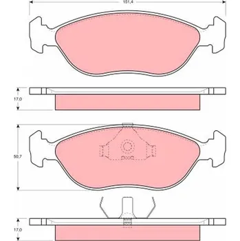 Brzdová destička Sada brzdových destiček, kotoučová brzda TRW GDB1246