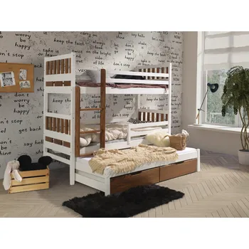 Postel Max-i Patrová postel s přistýlkou CRYSTAL CAMA CUATRO + ROŠTY a ZÁSUVKY v ceně Zvolte rozměr:: 80 x 200 cm, Zvolte barvu:: oranžová