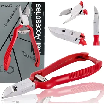 Nůžky na nehty pro tlusté zarostlé nehty stříhací kleště na kůžičky manikúra salon SPA IM-915-5,5-RED