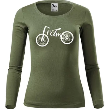 Dámské oblečení DOBRÝ TRIKO Dámské bavlněné triko Frčím Velikost: M, Barva: Khaki