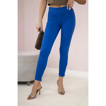 Dámské kalhoty Kesi Dámské elegantní kalhoty Shaian chrpově modrá 3XL