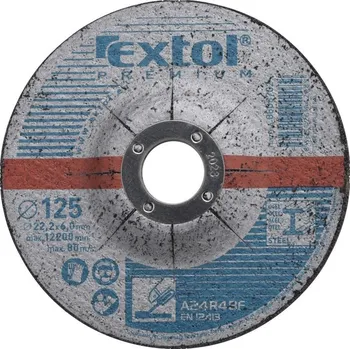 Brusný kotouč Kotouč brusný na ocel, 125x6,0x22,2mm, EXTOL PREMIUM
