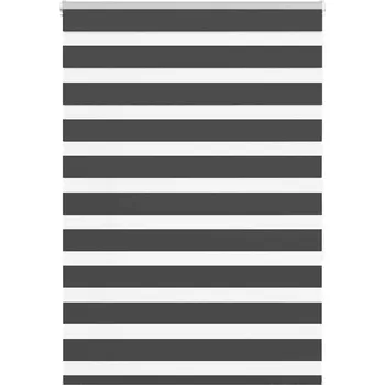 Stavebniny vidaXL Zebra roleta šířka látky 90,9 cm polyester [4014754] Barva: Černá