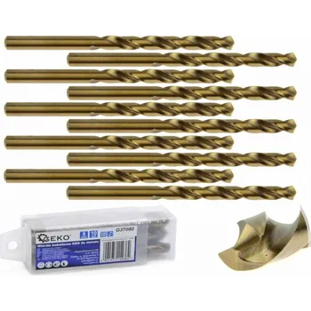 Příslušenství k vrtačce Kobaltový vrták do kovu HSS-Co, DIN 338, 8mm, 10ks GEKO