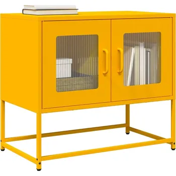 Obývací pokoj vidaXL TV skříňka 68x39x60,5 cm Ocel válcovaná za studena [853337] Barva: horčicově žlutá