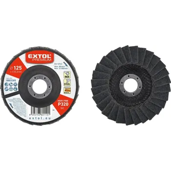 Brusný kotouč Kotouč lamelový z brusného karbidového rouna, 125mm, P320 EXTOL PREMIUM