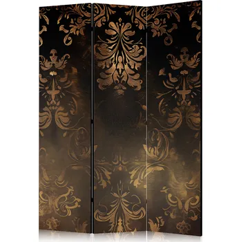 Paraván Paraván - Barokní ornamenty v patinovaném zlatě a bronzu - Retro motiv Velikost: 135x172 cm, Provedení: Jednostranný