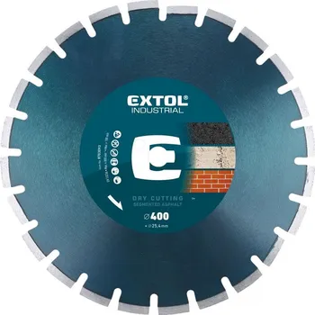 Řezný kotouč Kotouč diamantový řezný segmentový na ASFALT, 400x25,4mm, suché i mokré řezání, EXTOL INDUSTRIAL