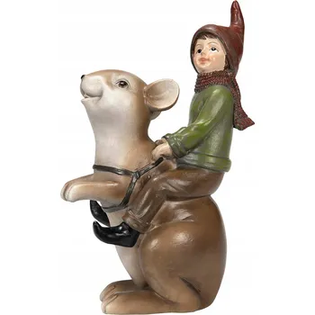 Vánoční dekorace VÁNOČNÍ DEKORACE SKŘÍTEK MYŠ VÝŠKA 16cm