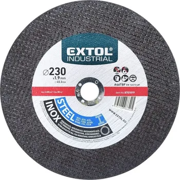Řezný kotouč EXTOL CRAFT Kotouč řezný na ocel/nerez, 230x1,9x22,2mm EXTOL INDUSTRIAL