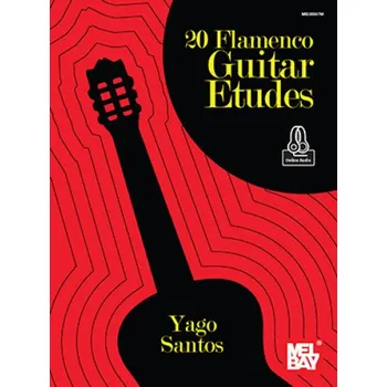 Yago Santos: 20 Flamenco Guitar Etudes (noty, tabulatury na kytaru) (+audio)