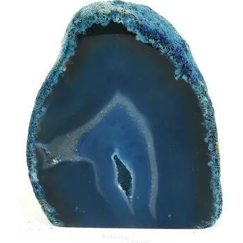 Přírodní kámen Geoda s dutinou modrý achát 367g (Brazílie)