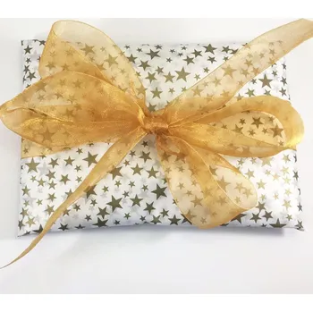 Stuha Organzová stuha 45 m - zlatá