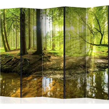 Paraván Paraván - Lesní jezero II Velikost: 225x172 cm, Provedení: Jednostranný