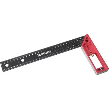 Úhloměr Úhelník truhlářský multifunkční, 300mm, celokovový FORTUM