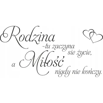 Samolepící dekorace Samolepka na stěnu citát Rodina Family 175 cm