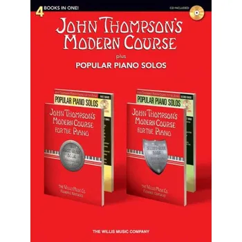 John Thompson's Modern Course plus Popular Piano Solos - 4 Books in One! (noty na klavír) (+audio)