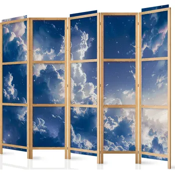 Paraván Japonský paraván - Hvězdná mračna a jemné světlo nad rohem nebe Velikost: 225x172 cm