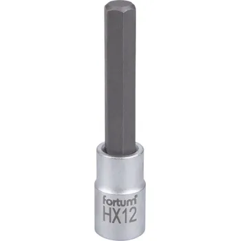 Klíč Klíč zástrčný prodloužený imbus, 1/2', HX12, L 100mm, CrV/S2, FORTUM