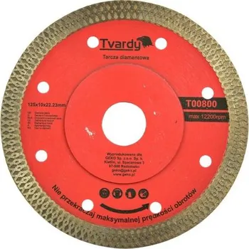 Řezný kotouč Kotouč diamantový řezný 125x10x22.23mm na dlaždice a kámen TVARDY