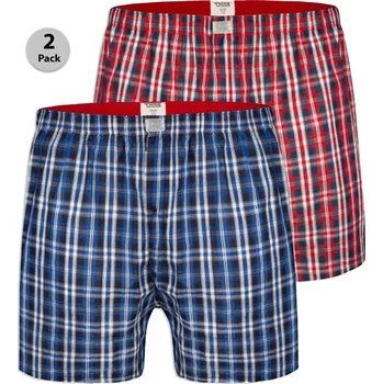 Slipy D555 trenýrky pánské PLAID 2 ks nadměrná velikost 7XL